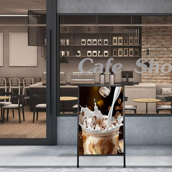 AIHOME Floor Sign Stand Store Sign Holder Weighted Outdoor Commercial Signs Easel Double-Sided Pedestal Poster Sign Stand for Board Foam richly