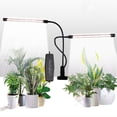 thumbnail image 1 of Lámpara de cultivo para plantas, 40 W, LED, 2 cabezales, para interior, con temporizador, 1 of 7