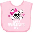 thumbnail image 3 of Inktastic Happy Valentines Day Girls Skull Girls Baby Bib, 3 of 4