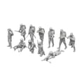 thumbnail image 4 of 11 figuras en miniatura, figuras de personas en miniatura, decoración de paisaje sin pintar 3 cm, 4 of 9