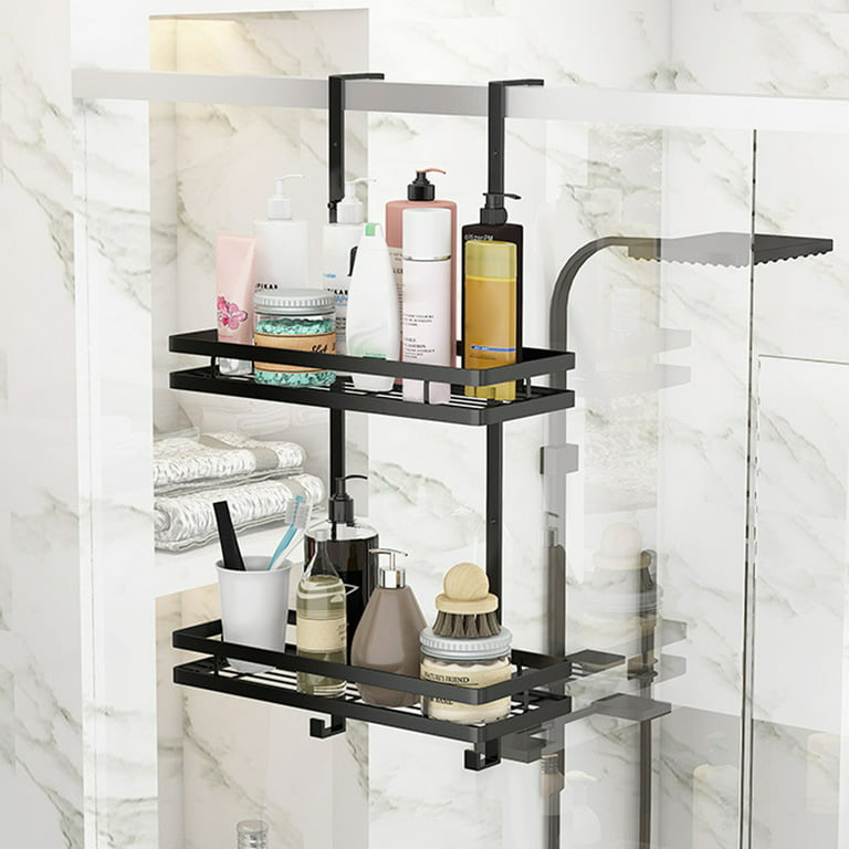 OROMYO Shower Caddy Hanging Shelf with Hooks Suction Cups