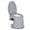 Gray, variant on Portable Toilet | Indoor Outdoor Commode w/Detachable Inner Bucket & Removable Paper Holder, Lightweight & Compact for Camping, Boat, Van, Emergency Use