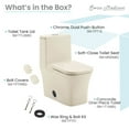 thumbnail image 5 of Concorde One Piece Square Toilet Dual Flush 1.1/1.6 gpf in Bisque, 5 of 14
