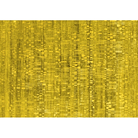 Ahgly Company Indoor Rectangle Oriental Yellow Industrial Area Rugs, 3' x 5'