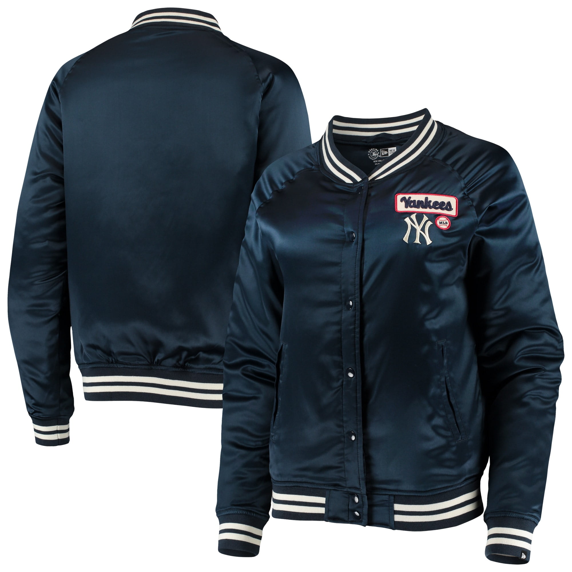Navy New York Yankees Satin Raglan 