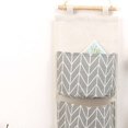 thumbnail image 2 of Kearding Bolsa de almacenamiento organizadora para colgar en la pared de 3 rejillas que contiene juguetes bolsa de bolsillo de decoración 2019 Almacenamiento y organización del hogar gris Kearding JJ13863-03, 2 of 3