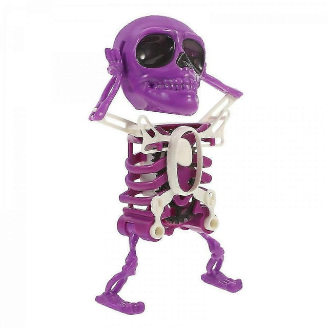 Wind-up Dancing Skeleton Toy Halloween Party Favor Kids 17.50X11.80X6.50CM Purple 1Pack