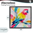 thumbnail image 4 of Stupell Industries Contemporary Expressive Parrot in Bloom Black Floating Frame Canvas Art, 18 x 18, by Chromatic Storm Studio, 4 of 8