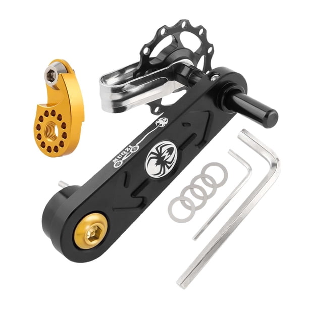 Convertidor de cadena Convertidor Ajustador Reemplazo Juego de tensor de cadena de bicicleta Bicicleta Negro con Regulador Cola Tensor de cadena de bicicleta