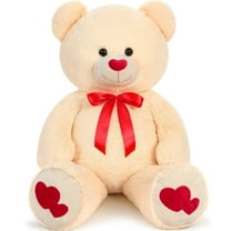 MaoGoLan 4ft Big Teddy Bear with Love Footprints 47"Giant Bear Plush Toys