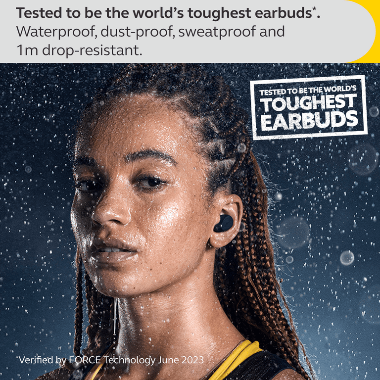 The world's toughest earbuds* – dustproof, waterproof, and