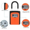thumbnail image 4 of Key Lock Box, 4 Digit Combination Key Storage Lock Box with Resettable Code, Portable Key Safe Box for Door Knob, Realtors, Contractors-Orange, 4 of 7