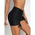 thumbnail image 3 of Charmo Womens Swim Shorts Cross Waist Drawstring Swimsuit Bottoms Workout Boardshort, 3 of 5