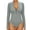 A-long Sleeve Elephant Grey (Mock V Neck), variant on Long Sleeve Body Suit Mock Turtle Neck Zip Up Bodysuit for Women Ribbed Deep V Sexy Bodysuit Shirts