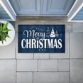 thumbnail image 2 of Blue Toned Merry Christmas Printed Outdoor Door Mat, design by Andrea Jasid Grassi, 18"x30", 2 of 8