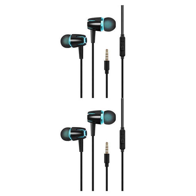 Sidaley Wired Earphone In Ear Sports Walking Headphones Play TV Travel Phone Portable Jack Universal 3.5mm Mobile Music with 2piezas