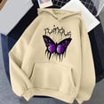 thumbnail image 2 of Kayannuo Pullover Hoodies for Women Butterfly Print Drawstring Ladies Long Sleeve Sweatshirt Fall Women's Fashion Classic Printed Drawstring Hooded Pocket Sweater Sweatshirts, 2 of 5