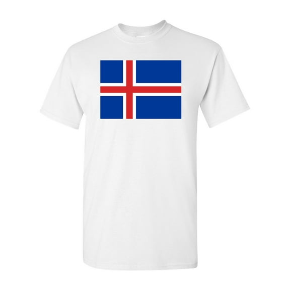 Iceland Country Flag Adult DT T-Shirt Tee