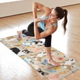 thumbnail image 6 of Corgi Dog and Flower Florals Hot Yoga Mat Towel Non Slip for Hot Yoga - Quick-Drying Yoga Mat Cover with 4 Corner Pockets with Travel Bag - Hot Yoga Towel Non Slip 74"x26", 6 of 6