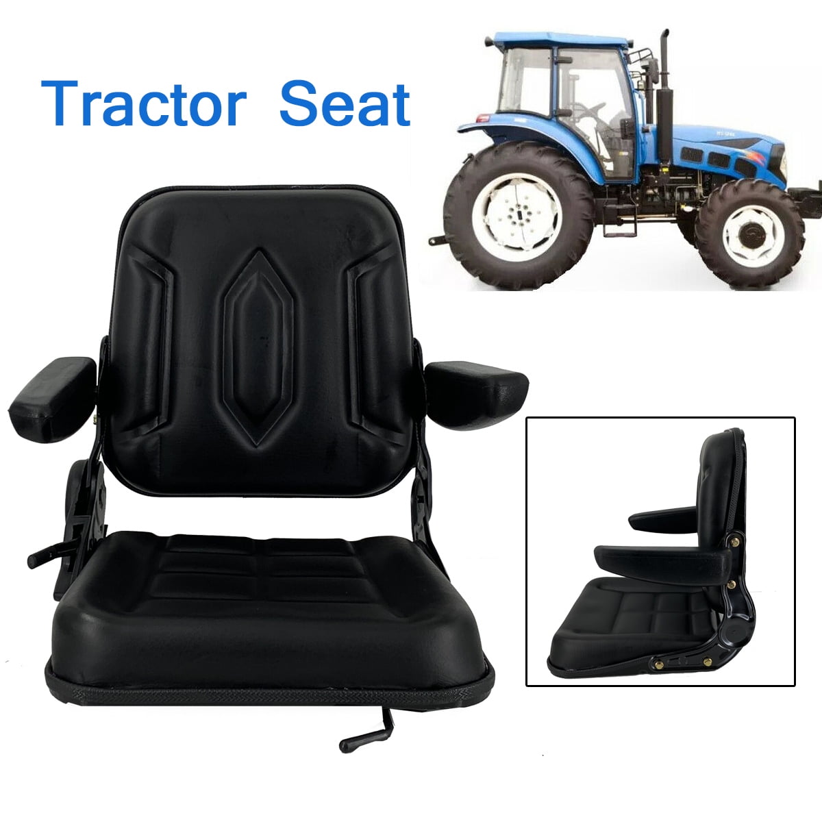 Universal Tractor Seat Mower Digger Forklift Dumper Chair Suspension Seat 