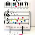 thumbnail image 4 of 1pcs Keyboard Practice Dry Erase White Board Music Classroom Notes Reading Teacher Teaching Magnetic Dry Erase Board Grand Staff, 4 of 8