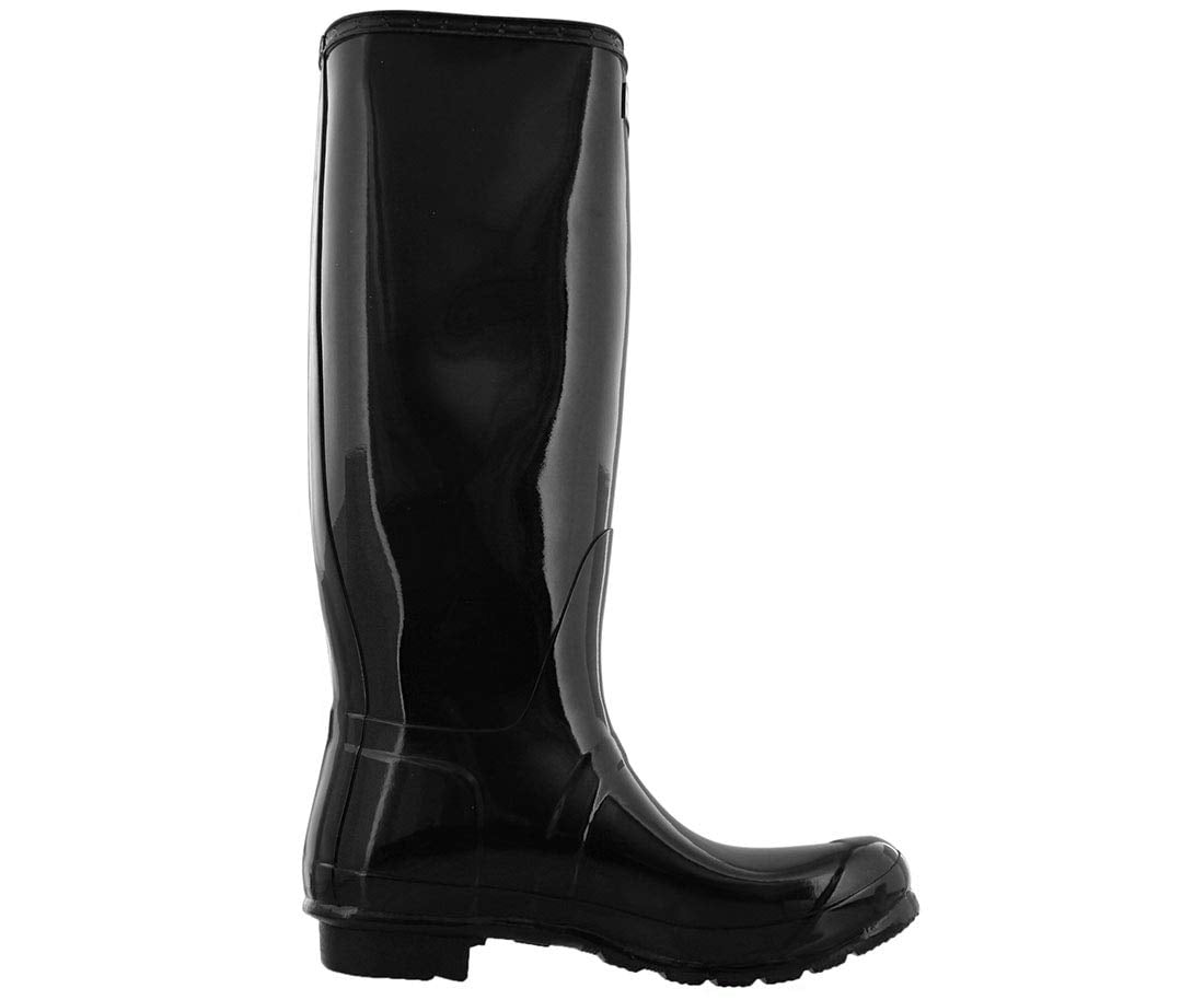Hunter Women’s Original Tall Gloss Rain Boots, Black, Waterproof Rubber Boots, Size 6 US (5 AU)