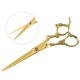 thumbnail image 3 of Tijeras de peluquería de 6,5 pulgadas con acabado dorado, tijeras profesionales de barbero con cuchillas afiladas como navajas., 3 of 5
