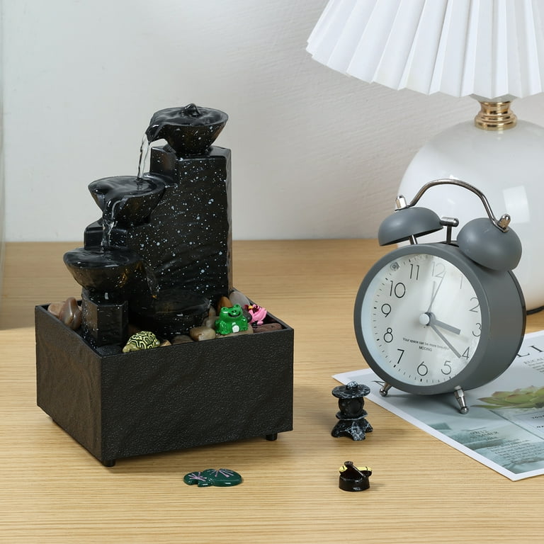Tabletop Fountain with Light Battery/USB Operated Mini