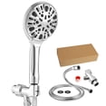 thumbnail image 4 of Cabezal de ducha Cabezal de ducha de mano ajustable de 9 velocidades Cabezal de baño de alta presión Rociador de agua de plástico, Tipo 2 sidaley HA006626-02B, 4 of 6