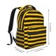 thumbnail image 2 of Balery Bee Stripe Mochila Escolar Impresa, Mochila Ligera para Viajes Casual, Mochila Duradera y Cómoda Multifuncional, Mochila para Laptop-One Size, 2 of 5