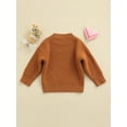 thumbnail image 4 of Kmbangi Unisex Kids Fall Sweater Solid Color O-Neck Long Sleeve Knitted Tops, 4 of 9