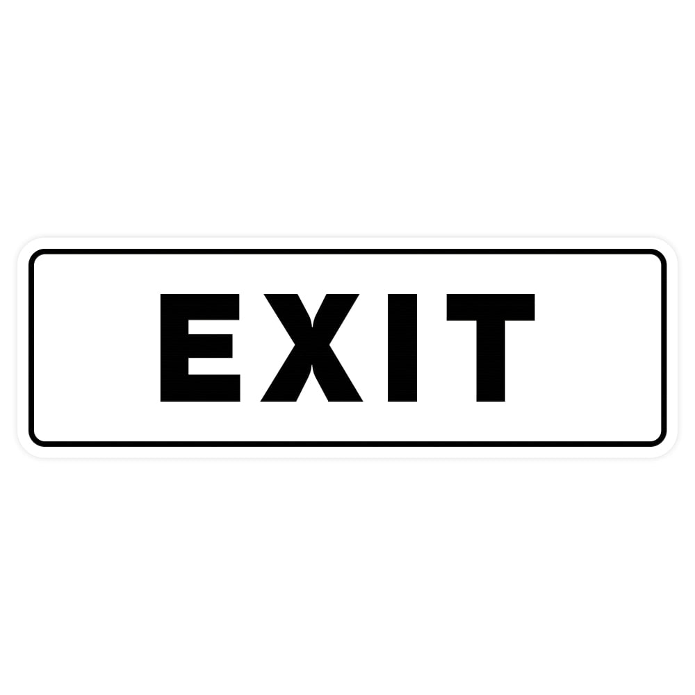 Standard EXIT Sign White Large