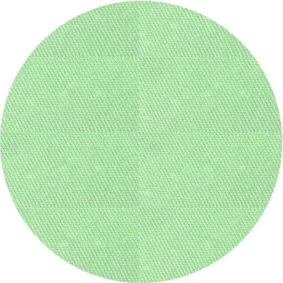 Ahgly Company Machine Washable Indoor Round Transitional Light Green Area Rugs, 4' Round