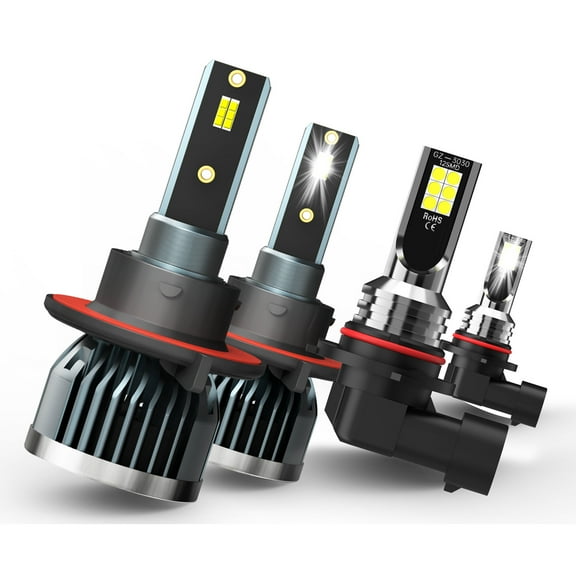 QIPEIZSP compatible with FORD F-150 (2004-2014) led headlight bulbs,9008/H13 High/Low Beams   9145 Fog Lights Combo,Pack of 4