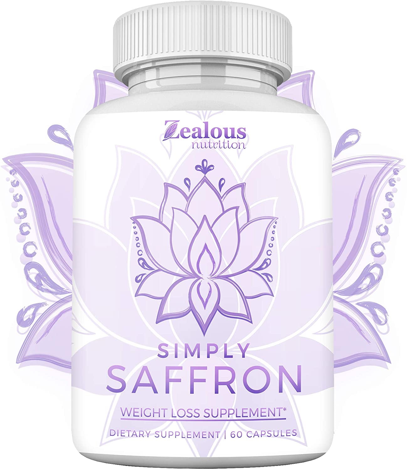 Zealous Nutrition Simply Saffron - Female Weight Loss Dietary Supplement - 60 CT