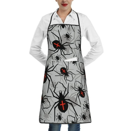 

Matuu Spiders for Adjustable Cooking Aprons for Women with Pockets Kitchen Aprons for Men Water and Oil Resistant