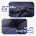 thumbnail image 6 of Black Patio Outdoor Indoor Rocking Chair Cushions Set of 1 Replacement Cushions for Chairs Waterproof Seat Pads for Porch, Deck, Garden Seats, 6 of 9