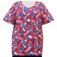 thumbnail image 1 of A Personal Touch Women's Plus Size V-Neck Pullover Top Strawberry Fields - 2X, 1 of 2