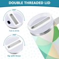 thumbnail image 3 of Yayeee 40oz Stainless Steel Tumbler with Straw and Handle Double-Wall Insulated Travel Water Bottle, Abstract Geometric, 3 of 8