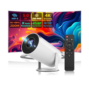 BUTOMKY HY300PRO Portable Mini Projector, WiFi 6 & Bluetooth 5.0, 4K Supported with Auto Keystone & 180° Rotation, Home & Outdoor Movie Theater Projector