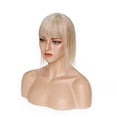 thumbnail image 6 of MY-LADY Silk Mono Base Clip in Topper 100% Remy Human Hair Extensions Women Toupee Hairpiece with Bangs for Thinning Hair, 6 of 10
