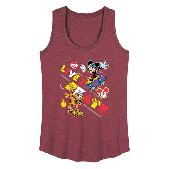 Disney - Standard Sports - Live to Skate - Women's Racerback Tank Top