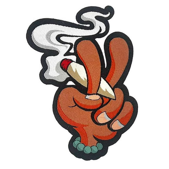 Peace Fingers - Woven Patch - 3" x 4"