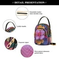 thumbnail image 4 of FORMRS Crossbody Bag for Women Quilted Travel Shoulder Cell Phone Purse with Chain Strap Handbag, Large Purple Flowers, 4 of 7