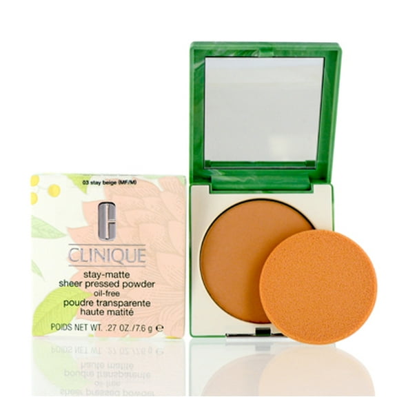 Clinique Stay-Matte Sheer Pressed Powder, 03 Stay Beige, 0.27 oz