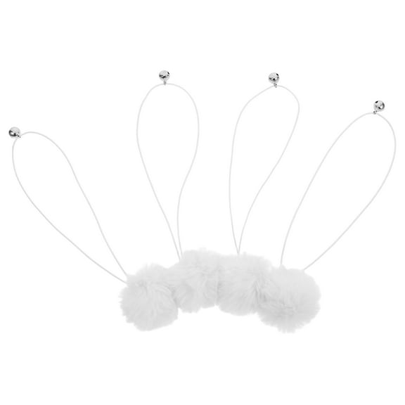 COMPUKAS Cat Toy Hanging Ball Plush 4Pcs 8.5X1.9X1.9In