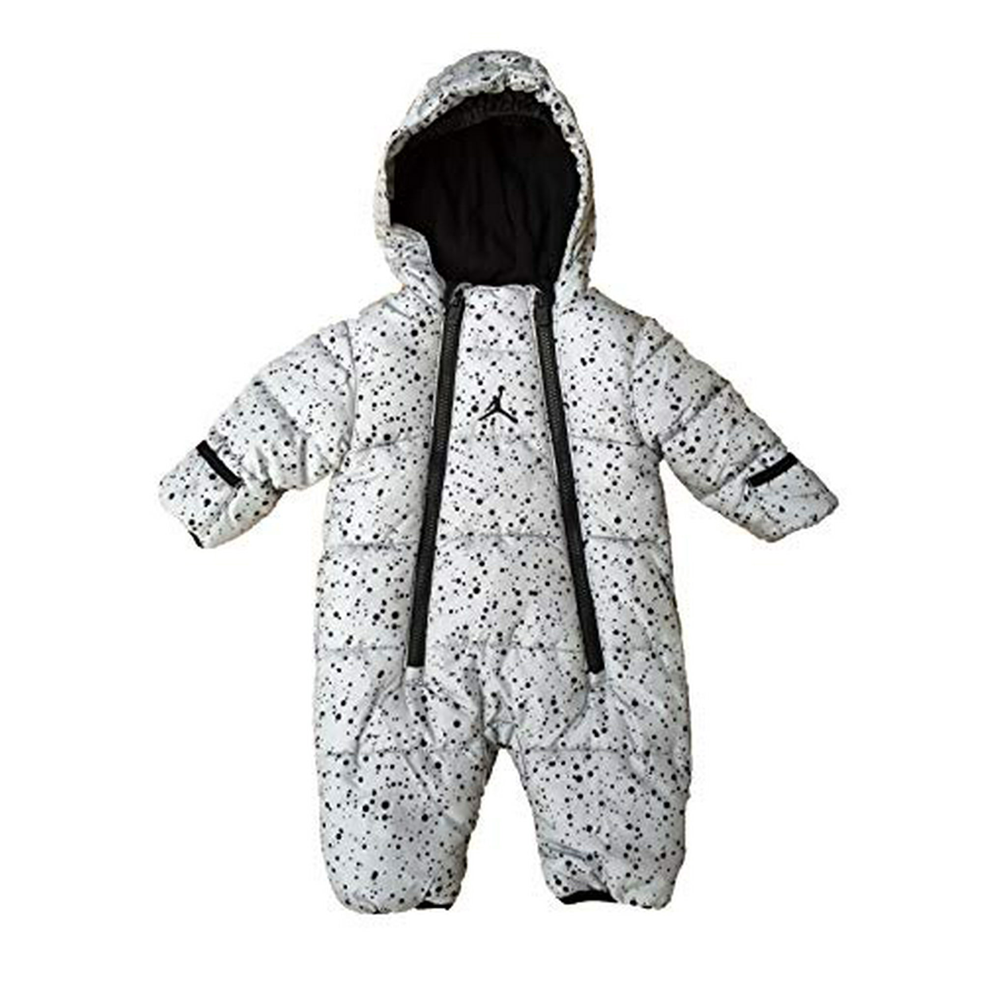 Baby Boys or Baby Girls Hooded Abstract Print Snowsuit Bunting 6 9 Months Wolf Grey 553557 G3A Black Walmart