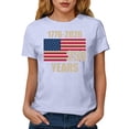 thumbnail image 6 of Leey-World 250 Anniversary Usa Shirt Women American Flag T-Shirt July 4th Graphic Tee 4th Of July Shirts 250 Year(Light Blue,M), 6 of 8