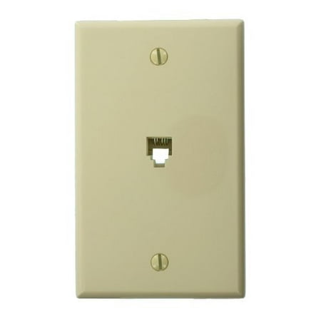 Phone Jack Wall Plate - Leviton 4625B-46I Ivory 6P6C Modular Telephone Jack Wall Plate