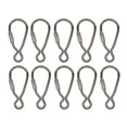 thumbnail image 2 of AMLESO 10x Steel Lock Carabiner Clip Snap Hook Screw Keychain Camping Fishing Clasp, 2 of 8